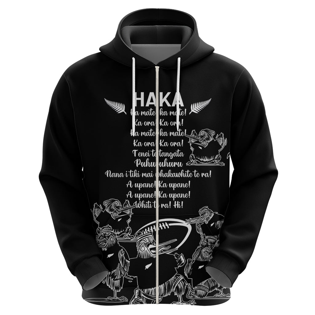 New Zealand Silver Fern Rugby Hoodie Haka Aotearoa Kiwi Dance - Wonder Print Shop