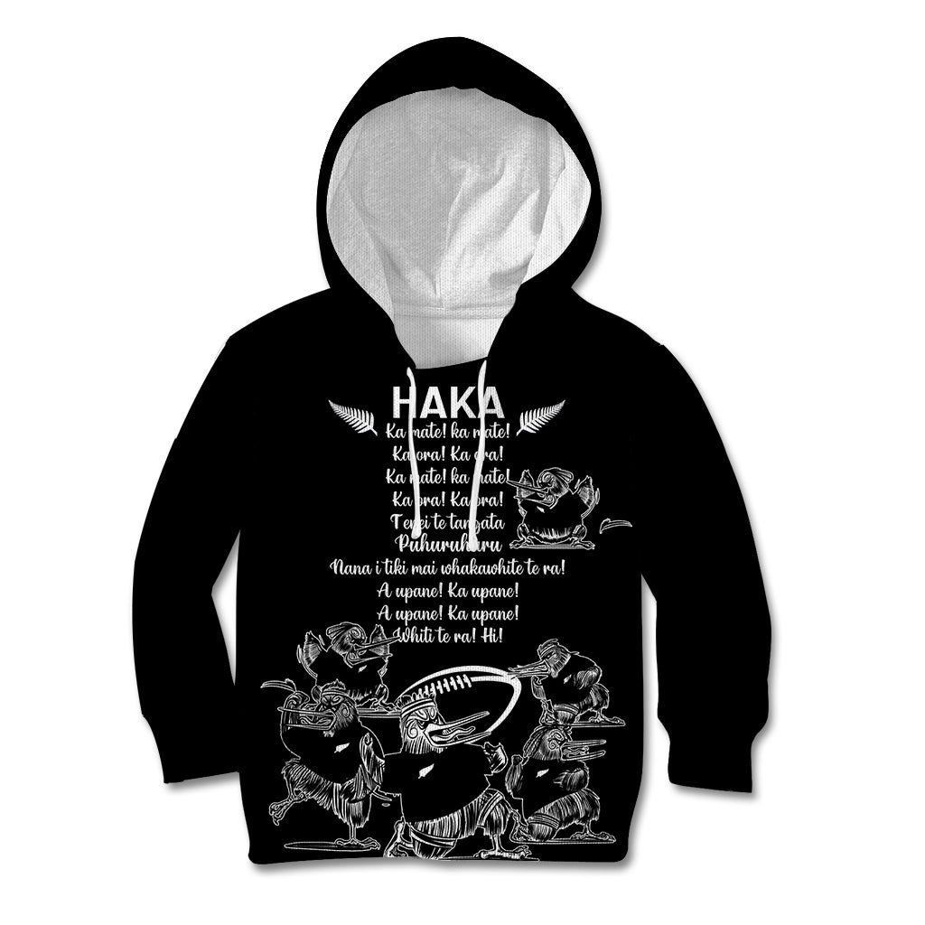 New Zealand Silver Fern Rugby Kid Hoodie Haka Aotearoa Kiwi Dance - Wonder Print Shop