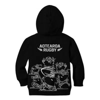 New Zealand Silver Fern Rugby Kid Hoodie Haka Aotearoa Kiwi Dance - Wonder Print Shop