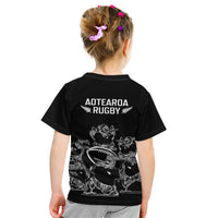 New Zealand Silver Fern Rugby Kid T Shirt Haka Aotearoa Kiwi Dance - Wonder Print Shop