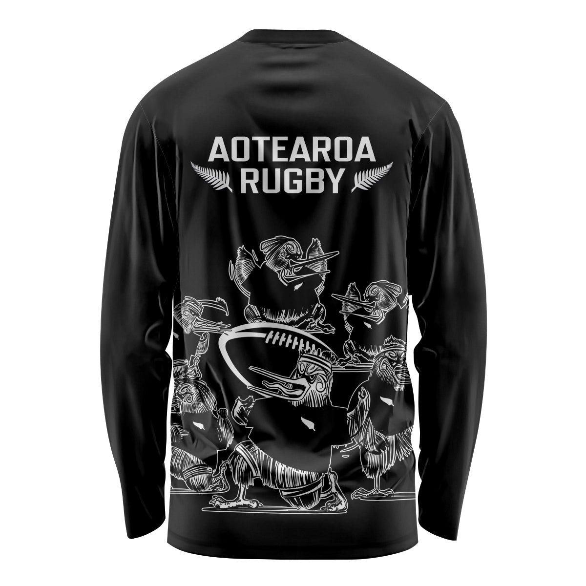 New Zealand Silver Fern Rugby Long Sleeve Shirt Haka Aotearoa Kiwi Dance - Wonder Print Shop