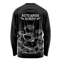 New Zealand Silver Fern Rugby Long Sleeve Shirt Haka Aotearoa Kiwi Dance - Wonder Print Shop