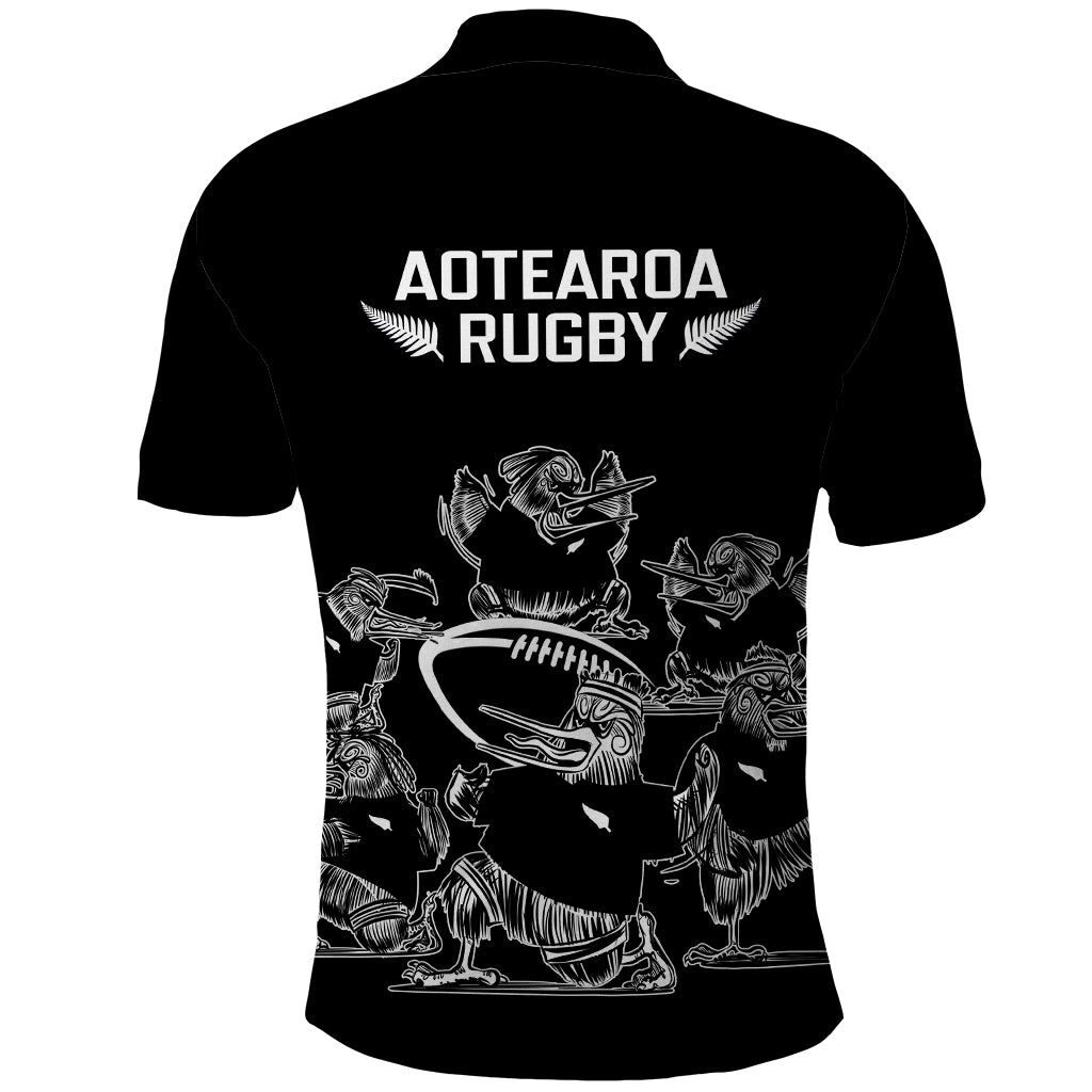 New Zealand Silver Fern Rugby Polo Shirt Haka Aotearoa Kiwi Dance - Wonder Print Shop