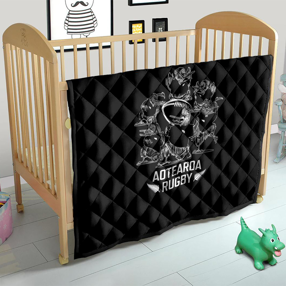 New Zealand Silver Fern Rugby Quilt Haka Aotearoa Kiwi Dance - Wonder Print Shop