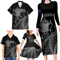 Custom New Zealand Silver Fern Rugby Family Matching Long Sleeve Bodycon Dress and Hawaiian Shirt All Black Go Champions 2023 With Trophy Proud - Wonder Print Shop