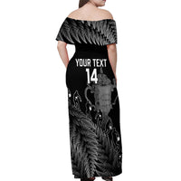 Custom New Zealand Silver Fern Rugby Off Shoulder Maxi Dress All Black Go Champions 2023 With Trophy Proud - Wonder Print Shop
