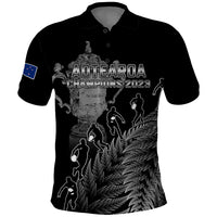 Custom New Zealand Silver Fern Rugby Polo Shirt All Black Go Champions 2023 With Trophy Proud - Wonder Print Shop