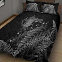 Custom New Zealand Silver Fern Rugby Quilt Bed Set All Black Go Champions 2023 With Trophy Proud - Wonder Print Shop