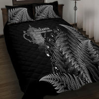 Custom New Zealand Silver Fern Rugby Quilt Bed Set All Black Go Champions 2023 With Trophy Proud - Wonder Print Shop