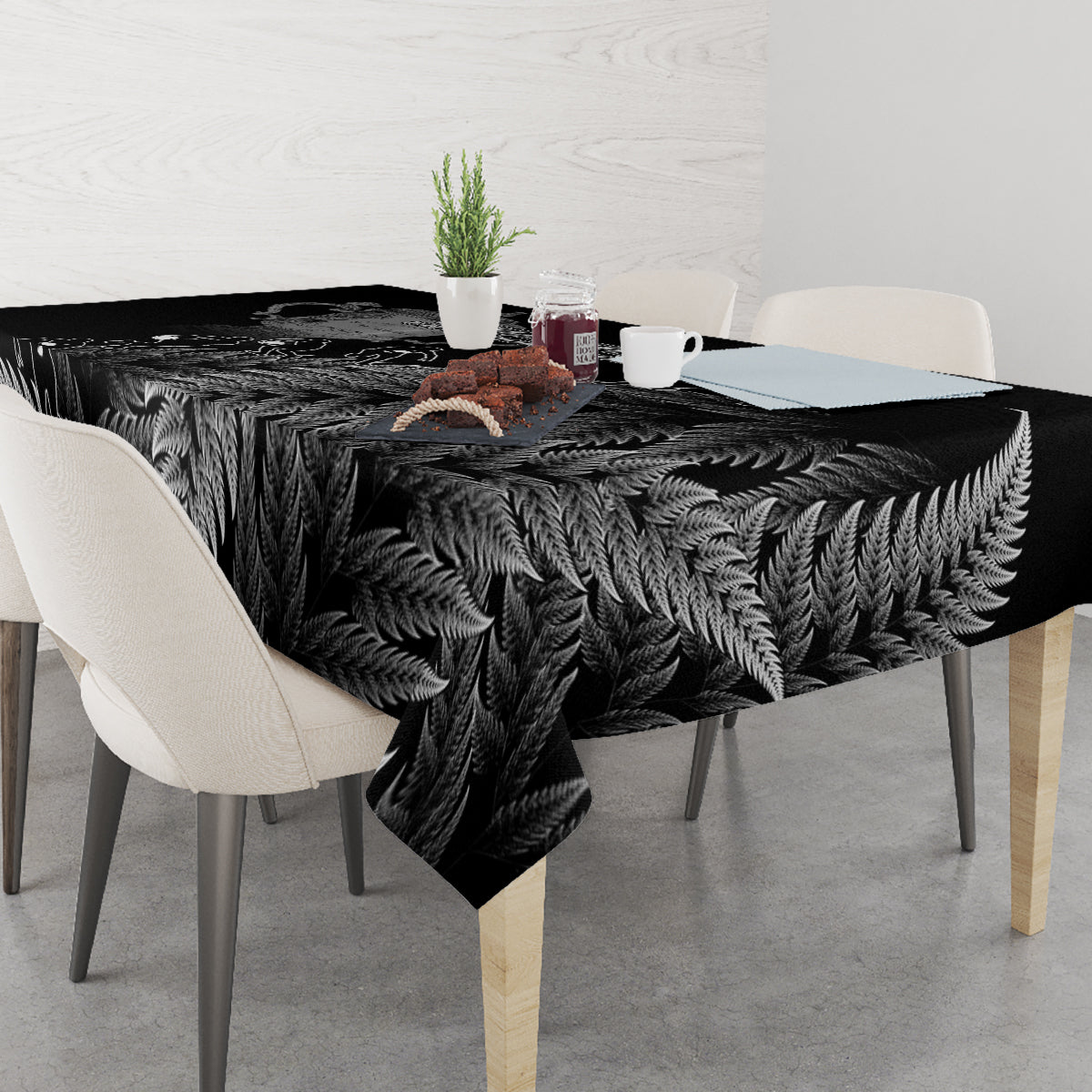 Custom New Zealand Silver Fern Rugby Tablecloth All Black Go Champions 2023 With Trophy Proud - Wonder Print Shop