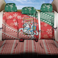 Lietuva Christmas Back Car Seat Cover Linksmu Kaledu - Lithuania Coat Of Arms - Wonder Print Shop