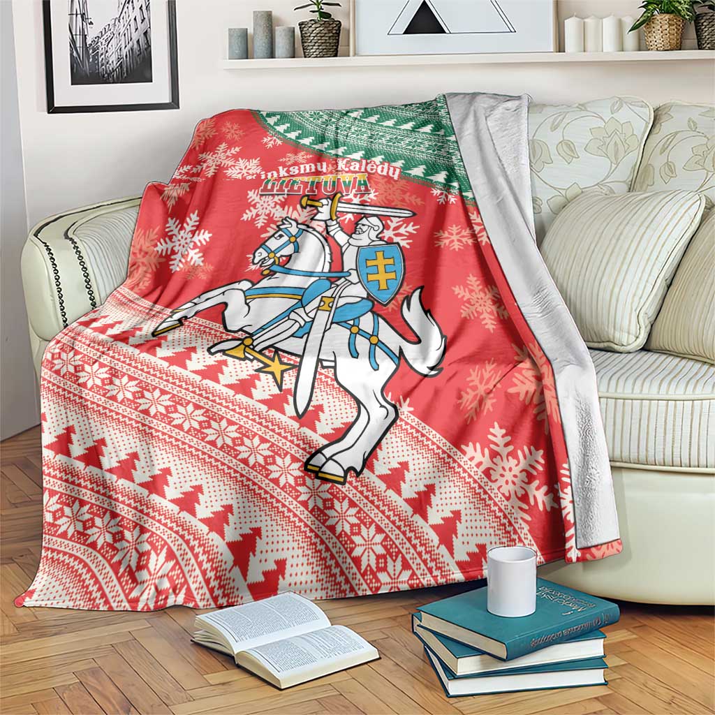 Lietuva Christmas Blanket Linksmu Kaledu - Lithuania Coat Of Arms