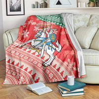 Lietuva Christmas Blanket Linksmu Kaledu - Lithuania Coat Of Arms