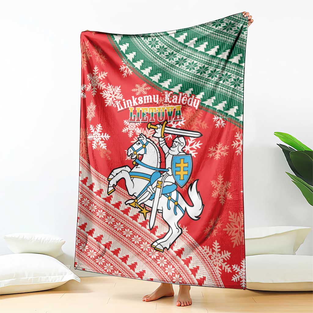 Lietuva Christmas Blanket Linksmu Kaledu - Lithuania Coat Of Arms