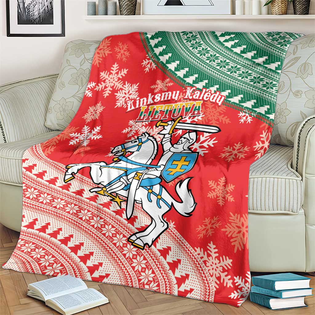 Lietuva Christmas Blanket Linksmu Kaledu - Lithuania Coat Of Arms