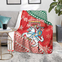 Lietuva Christmas Blanket Linksmu Kaledu - Lithuania Coat Of Arms