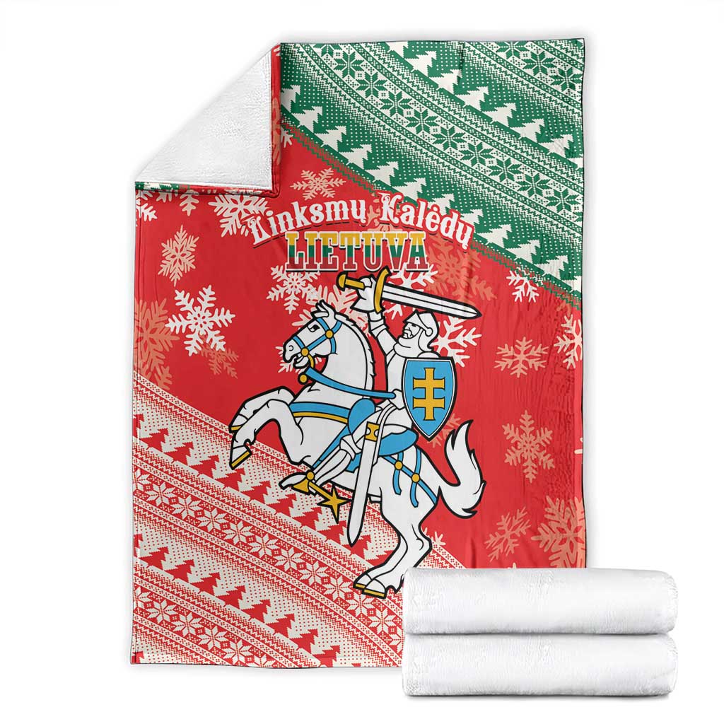 Lietuva Christmas Blanket Linksmu Kaledu - Lithuania Coat Of Arms