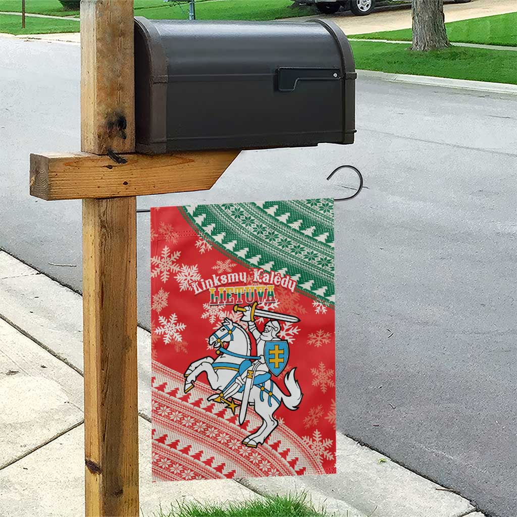 Lietuva Christmas Garden Flag Linksmu Kaledu - Lithuania Coat Of Arms - Wonder Print Shop