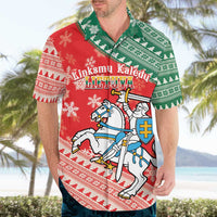 Lietuva Christmas Hawaiian Shirt Linksmu Kaledu - Lithuania Coat Of Arms - Wonder Print Shop