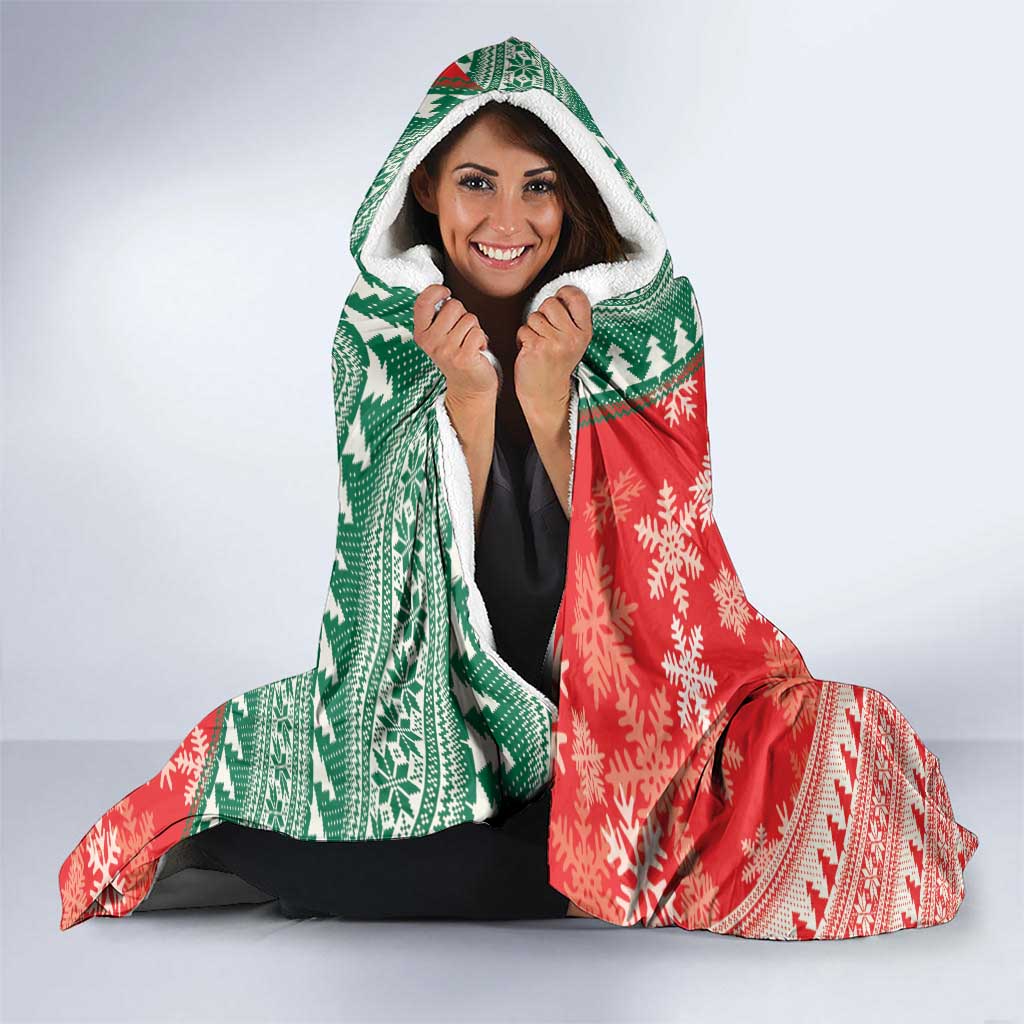 Lietuva Christmas Hooded Blanket Linksmu Kaledu - Lithuania Coat Of Arms