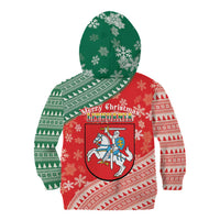 Lietuva Christmas Kid Hoodie Linksmu Kaledu - Lithuania Coat Of Arms - Wonder Print Shop