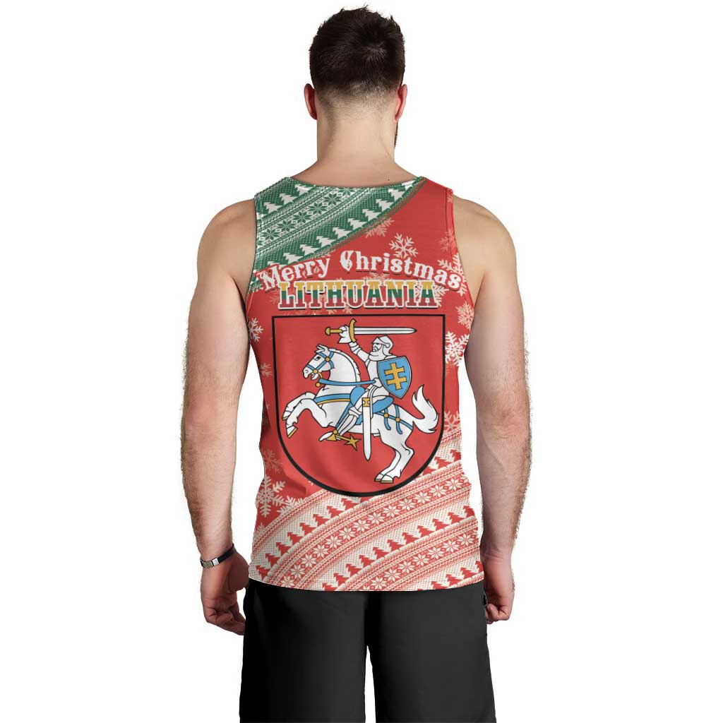 Lietuva Christmas Men Tank Top Linksmu Kaledu - Lithuania Coat Of Arms - Wonder Print Shop