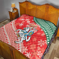Lietuva Christmas Quilt Linksmu Kaledu - Lithuania Coat Of Arms - Wonder Print Shop