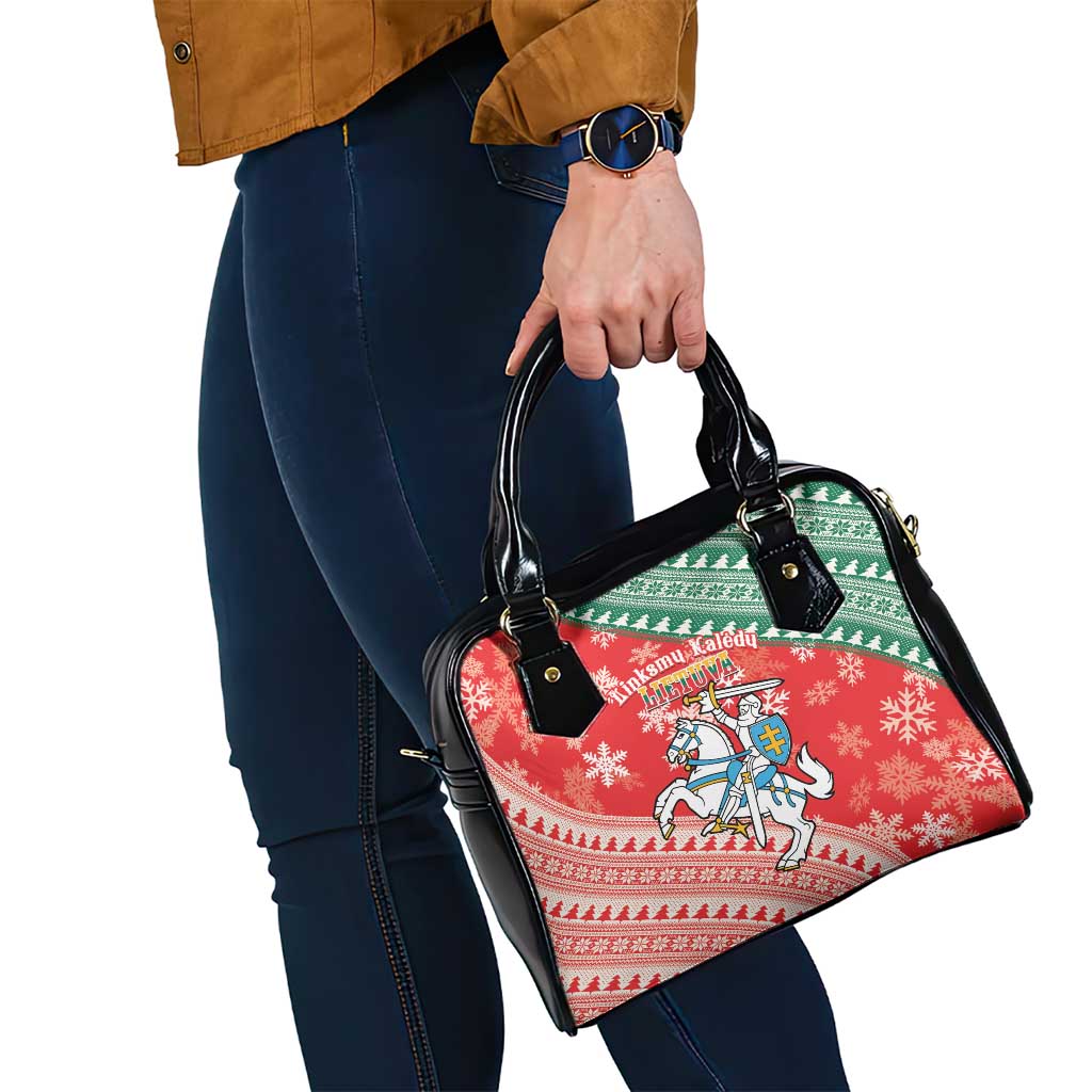 Lietuva Christmas Shoulder Handbag Linksmu Kaledu - Lithuania Coat Of Arms