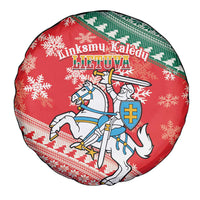 Lietuva Christmas Spare Tire Cover Linksmu Kaledu - Lithuania Coat Of Arms - Wonder Print Shop