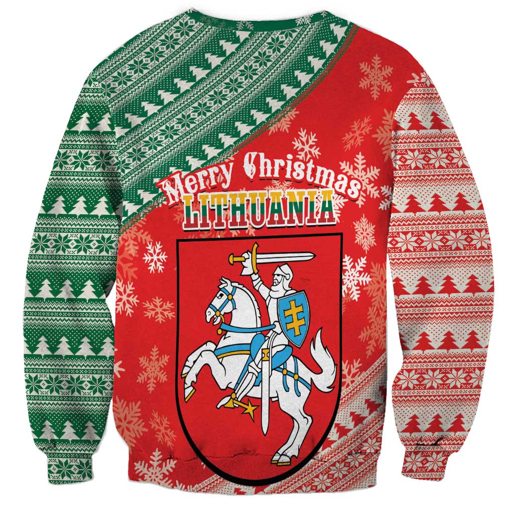 Lietuva Christmas Sweatshirt Linksmu Kaledu - Lithuania Coat Of Arms - Wonder Print Shop