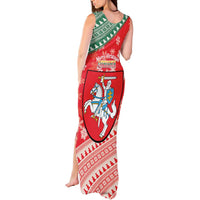 Lietuva Christmas Tank Maxi Dress Linksmu Kaledu - Lithuania Coat Of Arms - Wonder Print Shop
