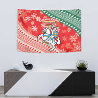 Lietuva Christmas Tapestry Linksmu Kaledu - Lithuania Coat Of Arms - Wonder Print Shop