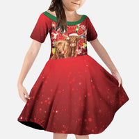 Scotland Christmas Family Matching Tank Maxi Dress and Hawaiian Shirt Highland Cow Santa - Nollaig Chridheil! - Wonder Print Shop