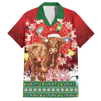 Scotland Christmas Family Matching Tank Maxi Dress and Hawaiian Shirt Highland Cow Santa - Nollaig Chridheil! - Wonder Print Shop