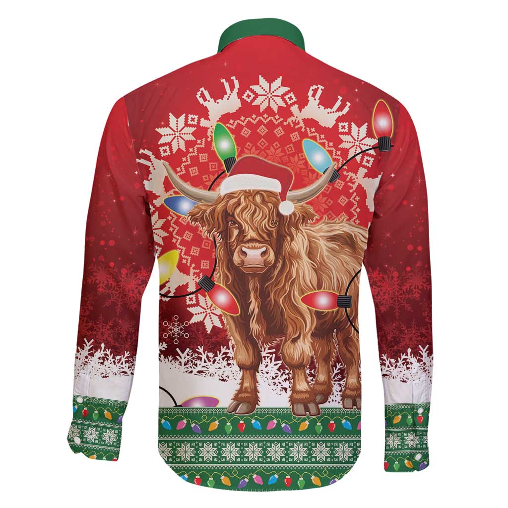 Scotland Christmas Family Matching Tank Maxi Dress and Hawaiian Shirt Highland Cow Santa - Nollaig Chridheil! - Wonder Print Shop