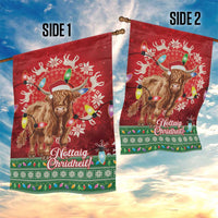 Scotland Christmas Garden Flag Highland Cow Santa - Nollaig Chridheil! - Wonder Print Shop