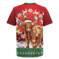 Scotland Christmas Rugby Jersey Highland Cow Santa - Nollaig Chridheil! - Wonder Print Shop