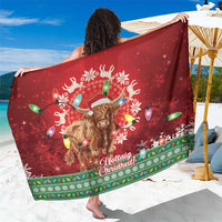 Scotland Christmas Sarong Highland Cow Santa - Nollaig Chridheil! - Wonder Print Shop