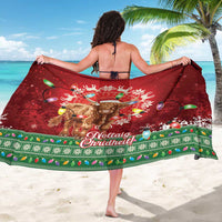 Scotland Christmas Sarong Highland Cow Santa - Nollaig Chridheil! - Wonder Print Shop