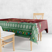 Scotland Christmas Tablecloth Highland Cow Santa - Nollaig Chridheil! - Wonder Print Shop