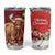 Scotland Christmas Tumbler Cup Highland Cow Santa - Nollaig Chridheil! - Wonder Print Shop