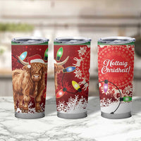 Scotland Christmas Tumbler Cup Highland Cow Santa - Nollaig Chridheil! - Wonder Print Shop