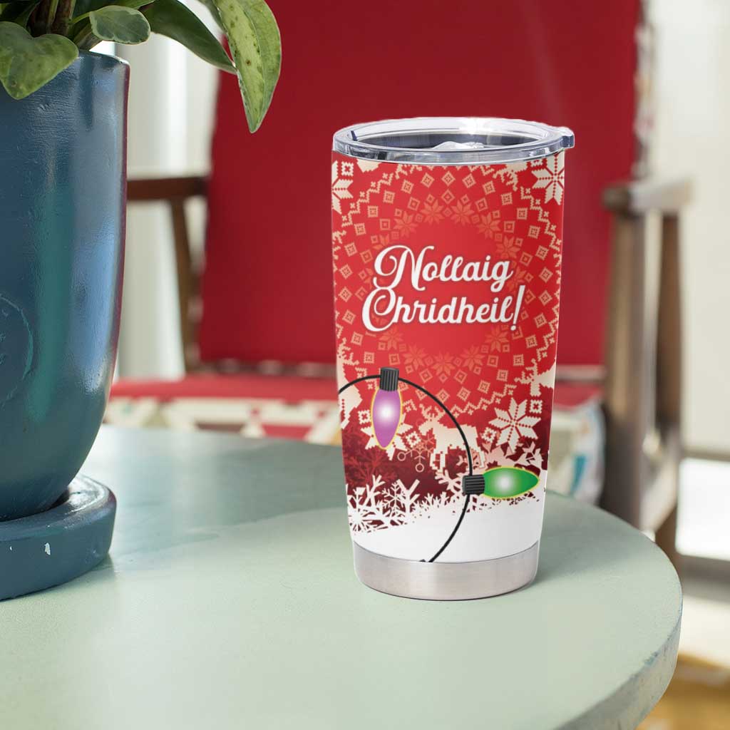 Scotland Christmas Tumbler Cup Highland Cow Santa - Nollaig Chridheil! - Wonder Print Shop