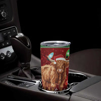 Scotland Christmas Tumbler Cup Highland Cow Santa - Nollaig Chridheil! - Wonder Print Shop