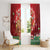 Scotland Christmas Window Curtain Highland Cow Santa - Nollaig Chridheil! - Wonder Print Shop