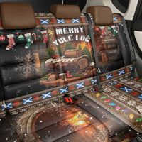 Scotland Christmas Back Car Seat Cover Merry Yule Log - Wonder Print Shop