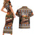 Scotland Christmas Couples Matching Short Sleeve Bodycon Dress and Hawaiian Shirt Merry Yule Log - Wonder Print Shop