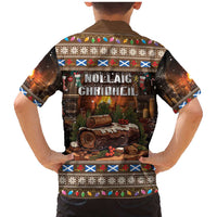 Scotland Christmas Family Matching Mermaid Dress and Hawaiian Shirt Merry Yule Log - Wonder Print Shop