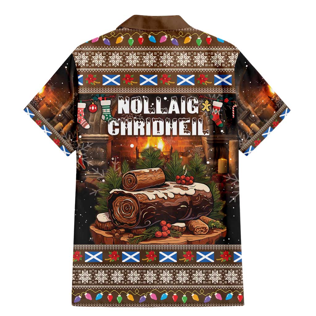 Scotland Christmas Family Matching Mermaid Dress and Hawaiian Shirt Merry Yule Log - Wonder Print Shop