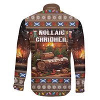 Scotland Christmas Family Matching Off The Shoulder Long Sleeve Dress and Hawaiian Shirt Merry Yule Log - Wonder Print Shop